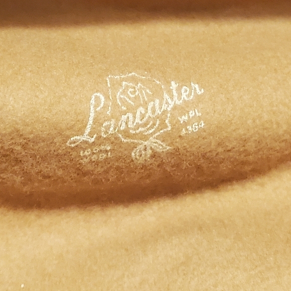 Vtg Lancaster Tan/Camel Wool Fedora with bow - Picture 4 of 6